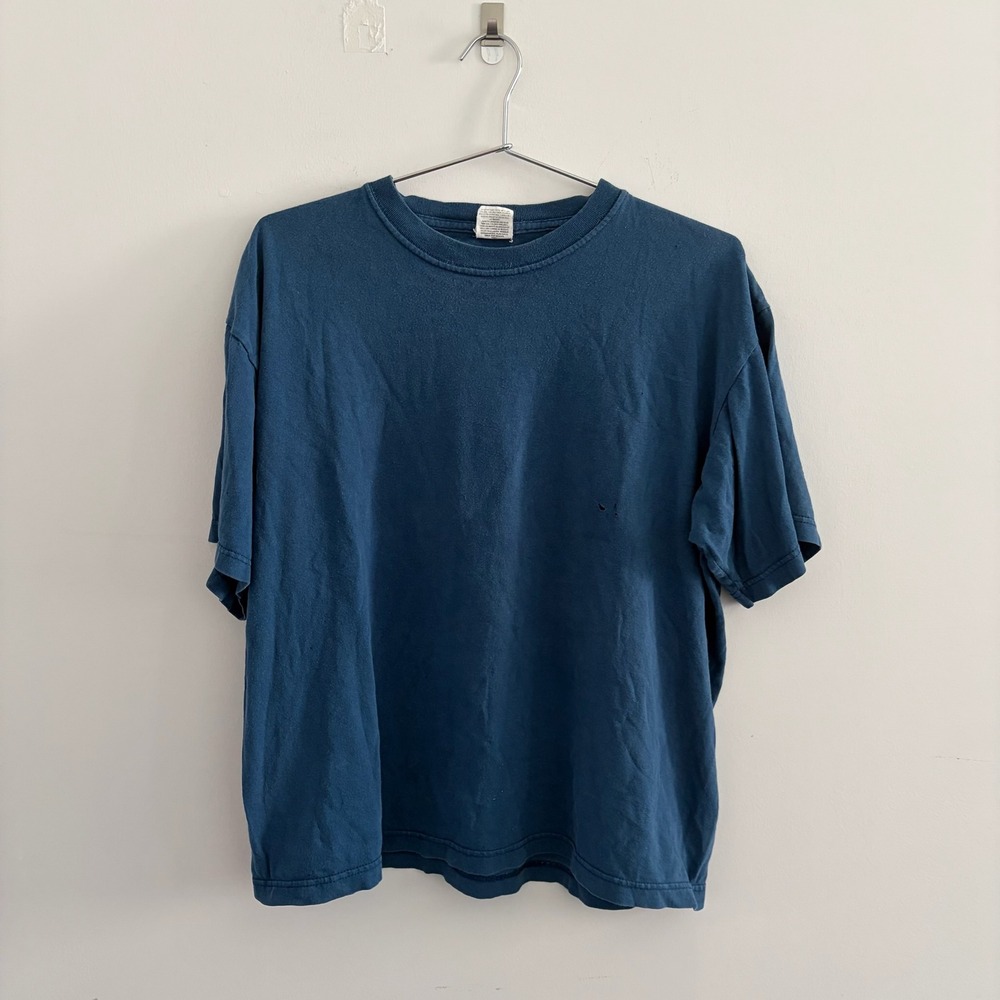 Arizona Jean Company Mens Large Teal Blue Cotton Short Sleeve T-Shirt Vintage